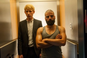 Domhnall Gleeson and Oscar Isaac in Ex Machina